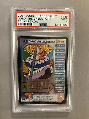 Goku The Unbeatable 159 UR Ultra Rare DBZ Dragon Ball Z PSA 9 POP 2 CCG TCG  • $12000