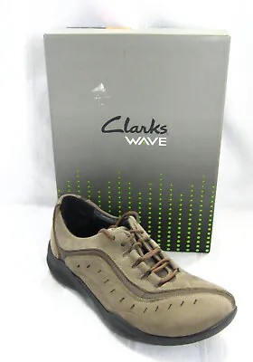 $48.88 • Buy Womens Clarks Wave Wheel  Olive Nubuck Suede Leather Sz 6.5 M   86510