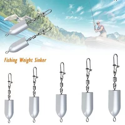 5pcs Tapering Style Fishing Weight Sinker 6g-70g Lead Weights  Carp Fishing • $13.11