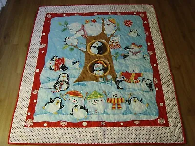 SALE!! Handmade Patchwork Panel Quilted / Throw - 42  X 50   • £42