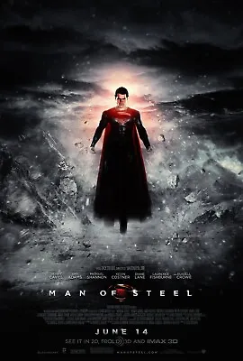 SUPERMAN MAN OF STEEL 11 X17  MOVIE POSTER PRINT #3 • $14.99