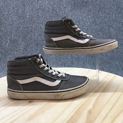 Vans Shoes Womens 8 Sk8-Hi High Top Skate Sneakers 500714 Grey Canvas Lace Up • £24.36