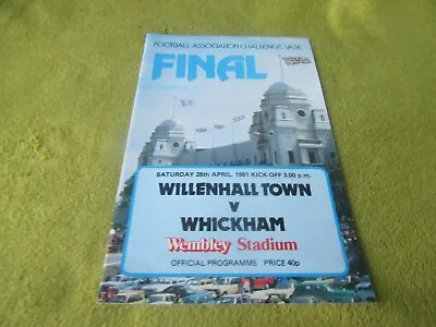 £1.50 • Buy FA Challenge Vase Final - Willenhall Town V Whickham In 1981 At Wembley