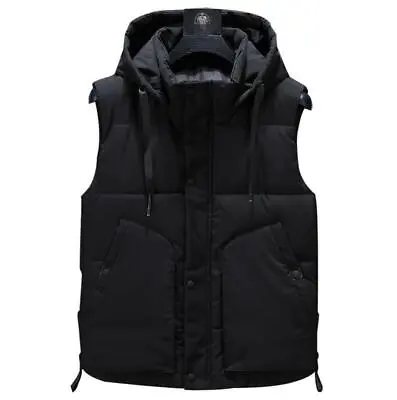 Men Camouflage Quilted Coat Gilet Waistcoat Padded Puffer Hooded Jacket NEW • £27.77
