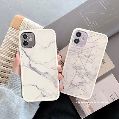 $11.62 • Buy Square Silicone Matte Electroplated Marble Case For IPhone 12 Pro Max 11 Pro X 7