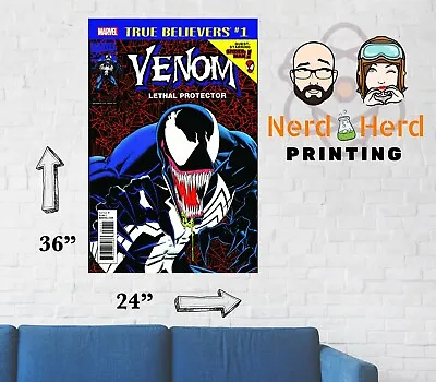 Venom #1 Comic Marvel Cover Wall Poster Multiple Sizes 11x17-24x36 • $21.99