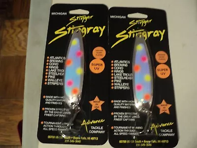 2 - Michigan Stinger Stingray Spoons (confused Uv) Nip • $18