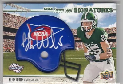 2010 Blair White UD Sweet Spot HELMET ROOKIE AUTO /350 - #102 Michigan State • $7.99