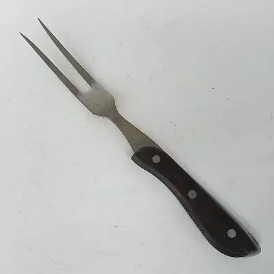 Stainless Meat Turning Carving Fork Wood Handle • $16.71