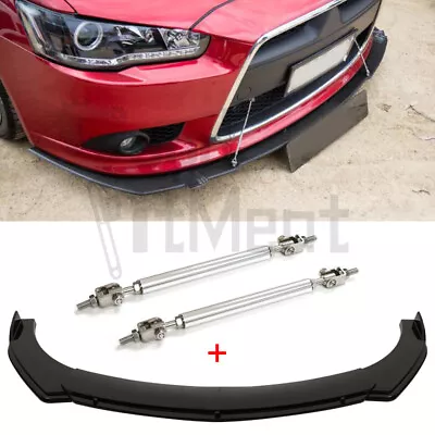 $119.85 • Buy For Mitsubishi Lancer CJ CY CF CE Front Bumper Lip Spoiler Body Kit + Strut Rods