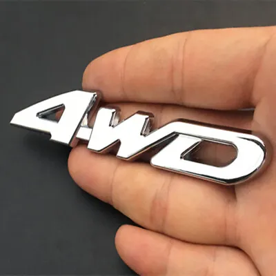 $9.96 • Buy 4WD Logo Silver Chrome Metal Car Tailgate Emblem Sticker Badge Decal Accessories