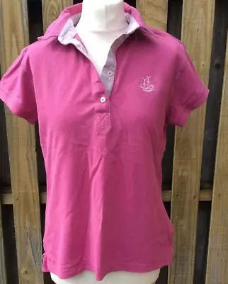 Lazy Jacks M Pink Short Sleeve Polo T Shirt • £10