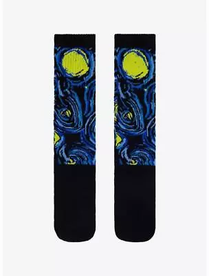 Van Gogh Starry Night Crew Socks By Hot Topic - Shoe Size 8-12 - New • $14.95