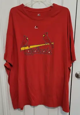 Yadier Molina St. Louis Cardinals Red T-shirt Size 5x-big Made By Majestic • $23.74