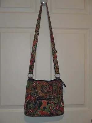 Vera Bradley Poppy Fields Pattern Floral Cotton Shoulder Hand Bag Tote Pre Own • $14.75