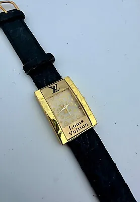 Vtg Ladies Louis Vuitton Watch 100m Swiss Made 7304b Retro Specimen Need Battery • $289.95