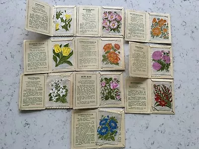 Kensitas Silk Flowers Cigarette Cards X 10 Medium Size 5.5 X 7.6 • £8