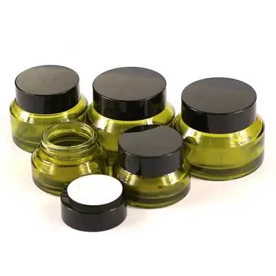Wholesale ​15g 30g 50g Glass Face Cream Balm Container Cosmetic Makeup Pots AP • $340.28