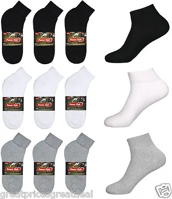 5~100 Dozens Wholesale Lots Mens Sports Cotton Ankle Socks Solid P284 9-11 10-13 • $19.95