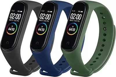 WOOZ [3 Pack] Straps For Xiaomi Mi Smart Band 4 / Mi Band 3 Colourful Replacem • £9.55