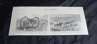 Antique Print 1879. Guns Retaken At The End Of The Zulu War. The Graphic • £1.99