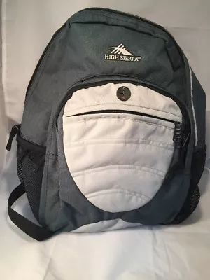 High Sierra Backpack Large Book Bag Dark Green Adjustable Straps Mesh Side Pocke • $25.07