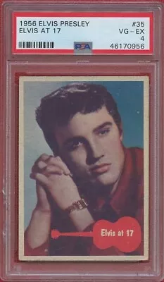1956 Topps Elvis #35 / Elvis At 17 - PSA 4 !!!!!! • $19.99