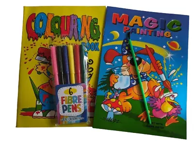 2 X Magic Paint With Water Painting & Colouring Book Kids Children's Pens Brush • £3.55