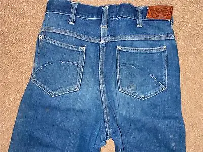 Vtg 50s Mens 26 X 31 Denim Jeans Sears Roy Rogers Western Cowboy Dungarees Pants • $225
