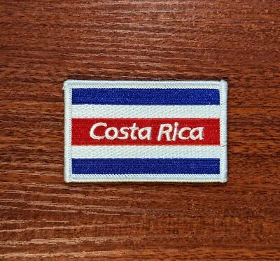 Costa Rica Flag Patch Travel Explore Central America Embroidered Iron On 3x2  • $4.50