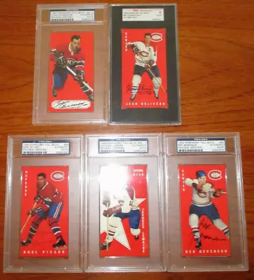 1994 Parkhurst Tall Boys '64-65 Autographed Lot Of 5 Montreal Canadiens Beliveau • $250