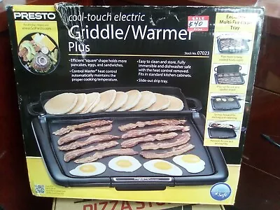 New Presto 07023 14  X 15  Griddle W/Warmer • $58.99