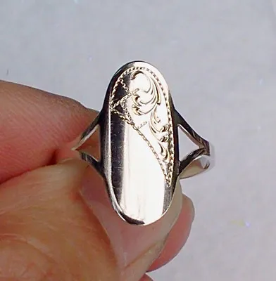 #42-New Sterling Silver 925 Signet Ring Size 10.25 Made In The Czech Republic • $20