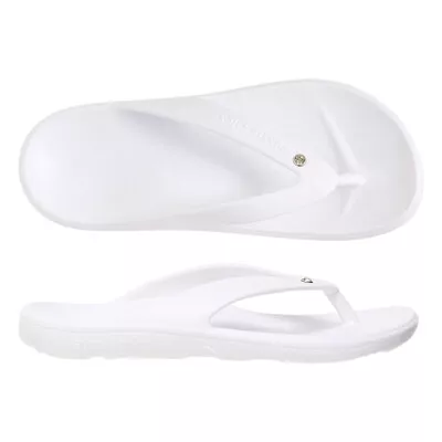 Aussie Soles Starfish 3.3 Orthotic Arch Support Thongs - White With Diamante • $41