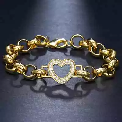 18k Gold Plated Elegant And Beautiful Bracelet With A Heart • £7.50