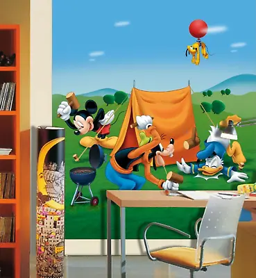 Kids Bedroom Wallpaper Mickey Mouse Wall Mural Easy To Install Disney 70x79 Inch • $90.11