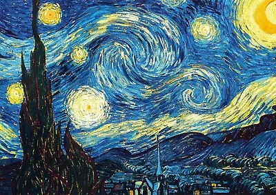 Vincent Van Gogh The Starry Night Repro POSTER • £10.99