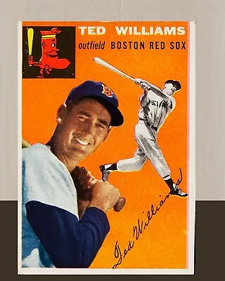 Ted Williams 1954 Baseball Card 16 X 20 Baseball Art Rare Poster Vintage • $19.95