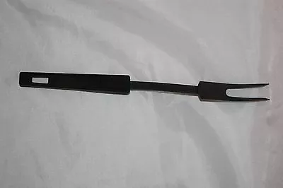 Vintage Foley Chrome Plated Black Handled 2 Prong Metal Meat Fork • $15.26