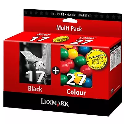 Lexmark No 17 & 27  Black & Colour Original Ink Cartridge For Lexmark X Printers • £19.99