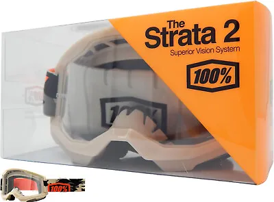 🥽  100% STRATA 2 Goggles - Offroad MX MTB Moto - COLORS: Fletcher Or Kombat  🥽 • $23.89