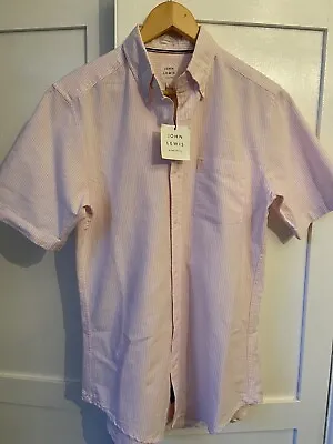 $20.09 • Buy John Lewis Cotton Short Sleeve Pin  Stripe Shirt Small Quality Summer Shirt