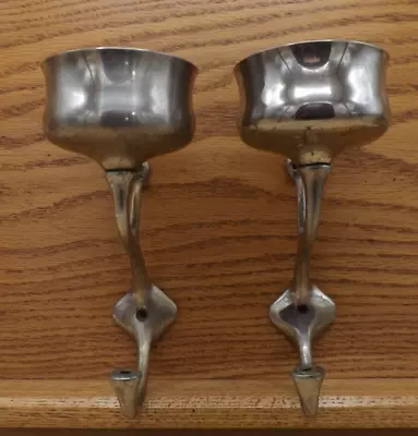 2 Art Nouveau Bathroom Cup Holders  ↭Art Brass Co. N.Y. Early 1900's • $38