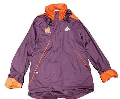 LONDON 2012 OLYMPICS Adidas SHELL TRACKSUIT RAIN JACKET TOP SMALL Purple Red 39 • £5.99