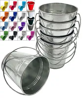 Metal Bucket 0.5 Quart Color Galvanized Size 4.3 X 4 6-Pack • $17.99