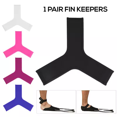 1 Pair Foot Flippers Fin Keepers Grippers Straps Swimming Snorkeling  C4E6 • $9.59