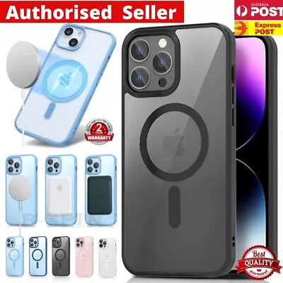 $3.49 • Buy For IPhone MagSafe XR 11 12 13 14 15 Pro Max Case Clear Magnet Shockproof Cover