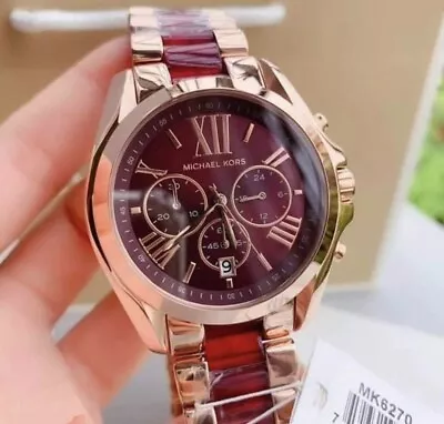 Michael Kors MK6270 Bradshaw Chronograph Two Tone Bracelet Fashion Women's Watch • $220