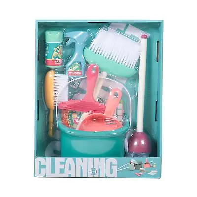 £10.99 • Buy Kids Cleaning Case Cart With Mop & Brush Role Toy Set With Cleaning Tools