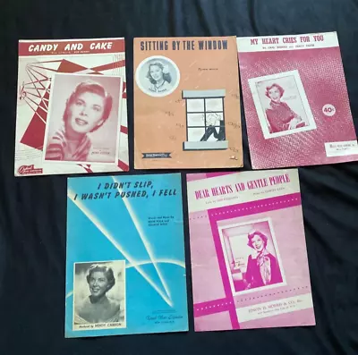 Sheet Music Lot Of 5 Candy And Cake Sitting By The Window My Heart Cries For You • $24.95